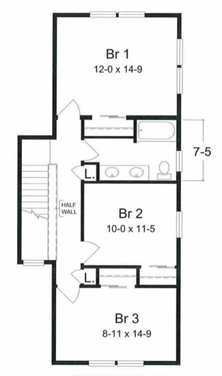 The Surf City Coastal designed two story modular home of 1488 square feet contains 3 bedrooms and 2 full baths. The second floor 3 bedrooms provide privacy while entertaining guests in the first floor great room.